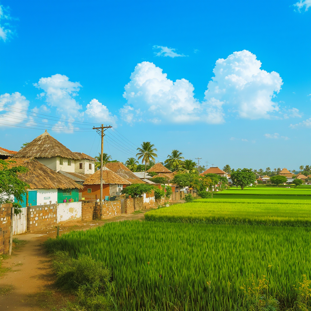 गावातील प्रगती आणि तंत्रज्ञान